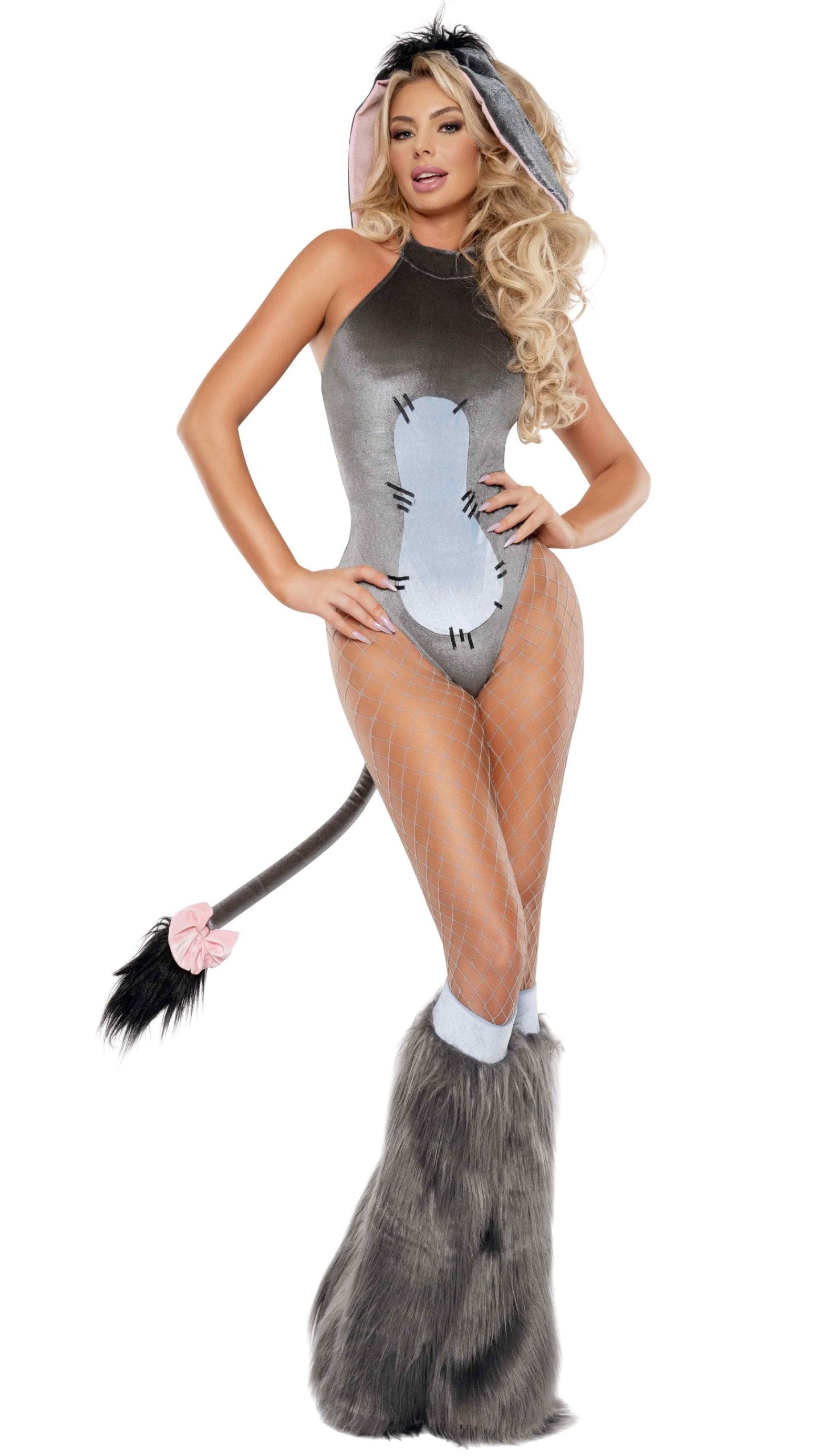 Grey Grumpy Storybook Donkey Halloween Costume