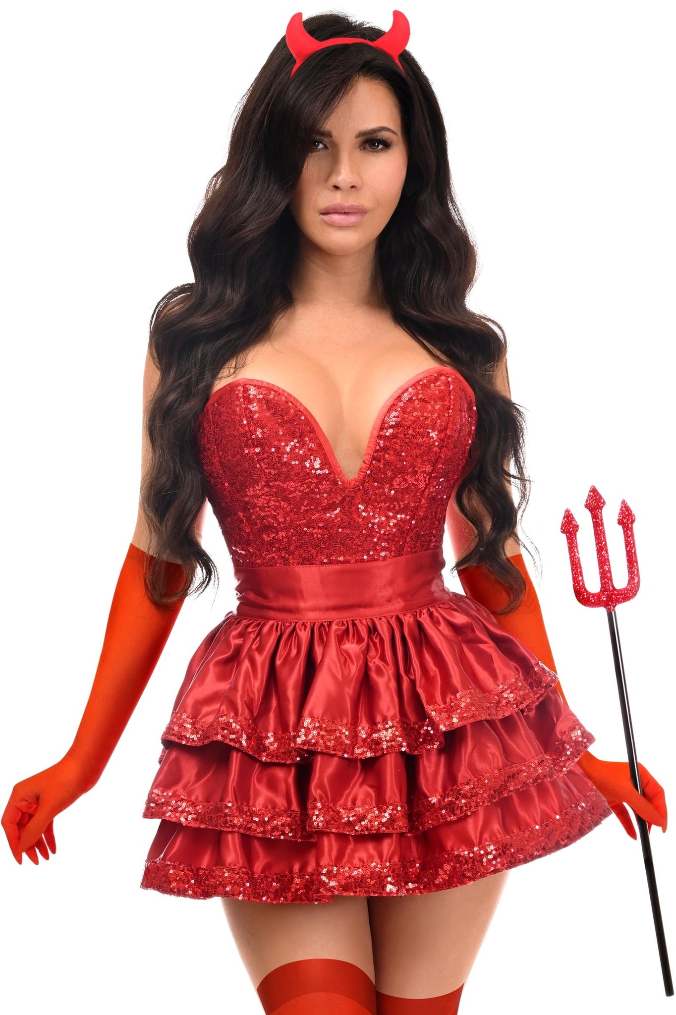 Lavish 4 PC Gothic Devil Corset Costume main image 0