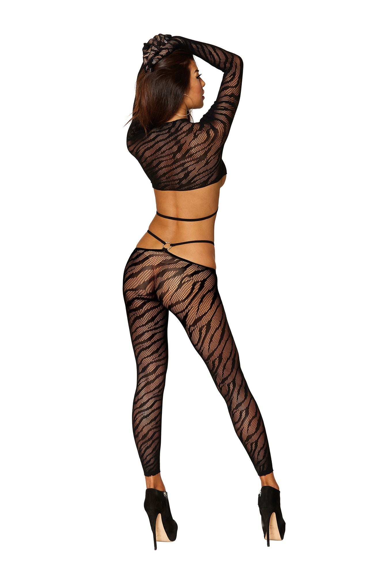 Chic Zebra Print Crop Tee and Leggings Musotica.com