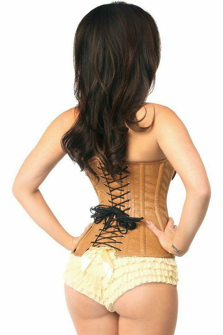 Deluxe Faux Leather Steel Boned Ren Faire Corset Musotica.com