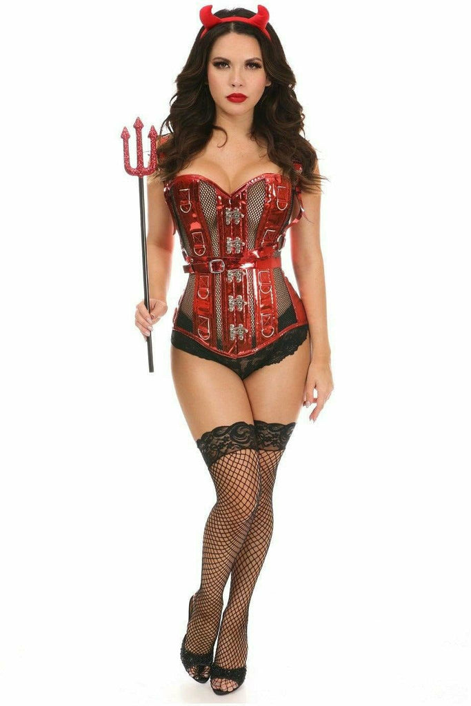 Deluxe Four Piece Sexy Devil Corset Costume Musotica.com