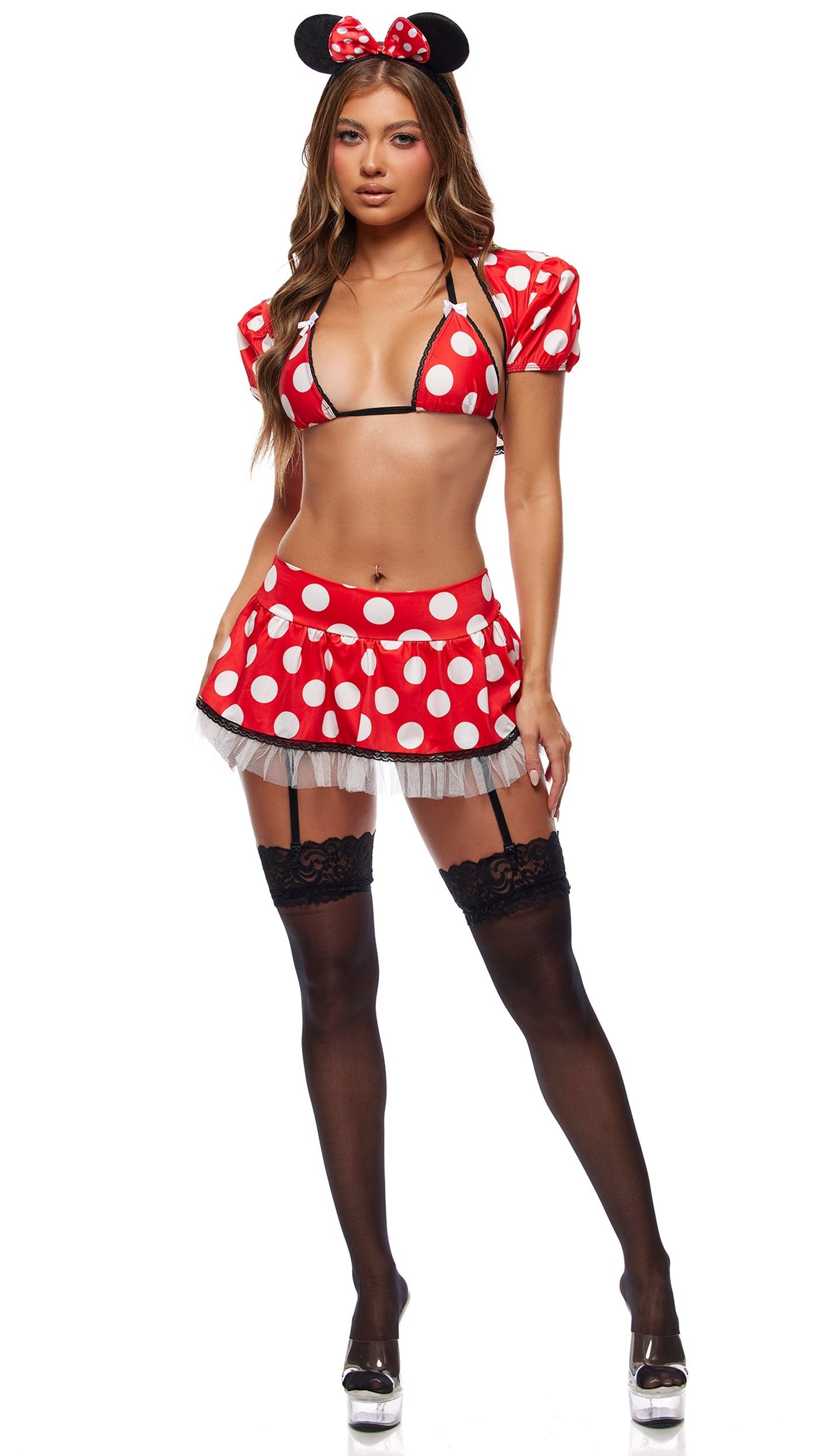 Red Retro Mouse Maiden Halloween Costume