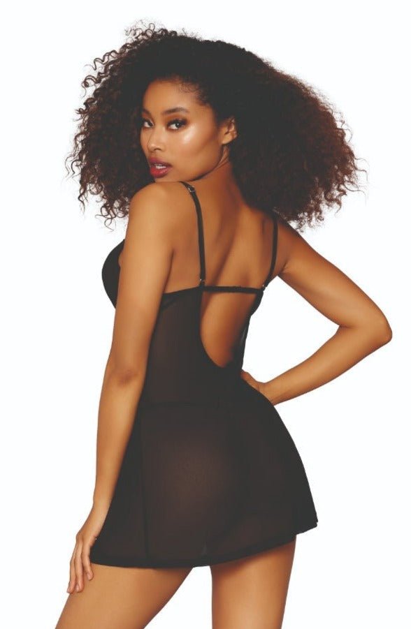 Mesh Chemise and Robe Gift Set Musotica.com