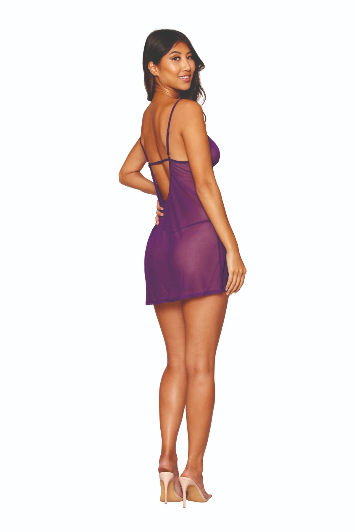 Mesh Chemise and Robe Gift Set Musotica.com