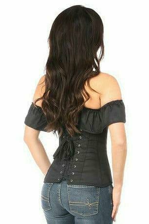 Sexy Black Cotton Off-The-Shoulder Corset Musotica.com