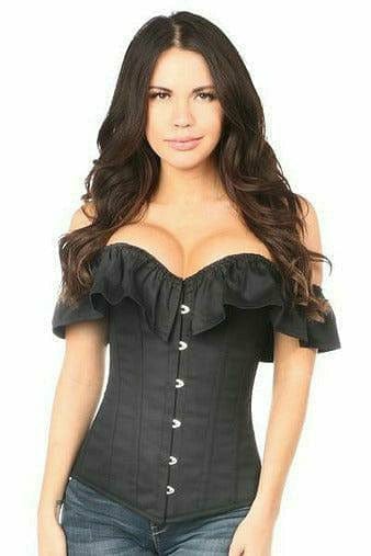 Sexy Black Cotton Off-The-Shoulder Corset Musotica.com