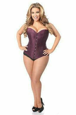 Sexy Plum Brocade Corset Musotica.com