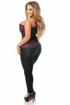 Sexy Plum Brocade Corset Musotica.com