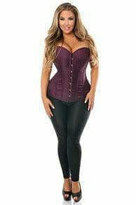 Sexy Plum Brocade Corset Musotica.com