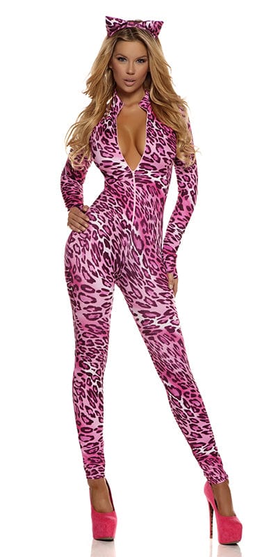 Sexy Plus Size Pretty in Pink Leopard Halloween Costume Musotica.com