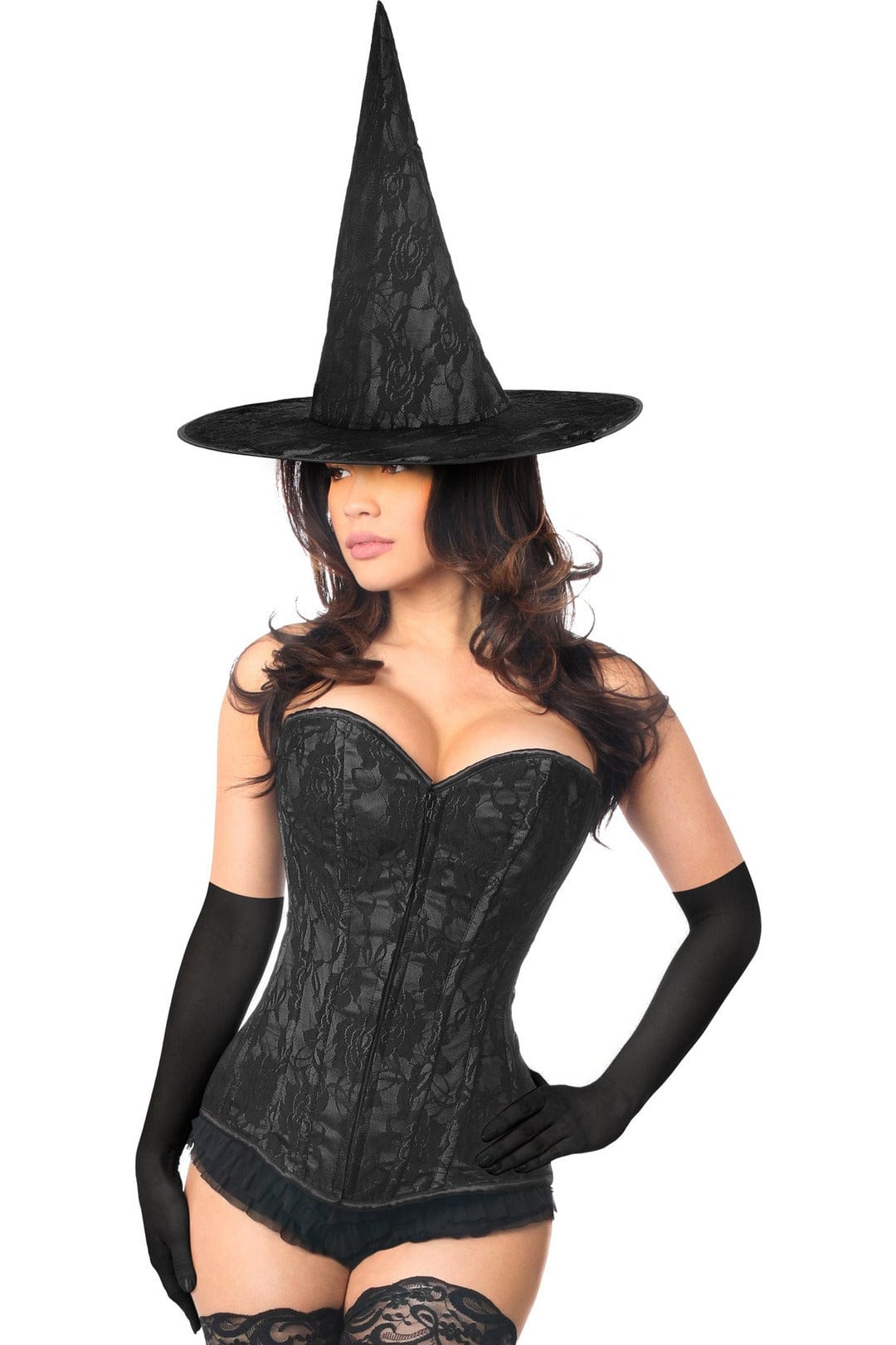 Sexy Three Piece Midnight Witch Corset Costume Musotica.com
