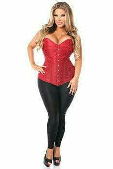 Sexy Wine Brocade Corset Musotica.com