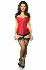 Sexy Wine Brocade Corset Musotica.com