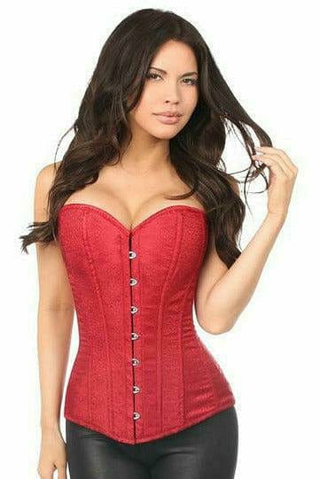 Sexy Wine Brocade Corset Musotica.com