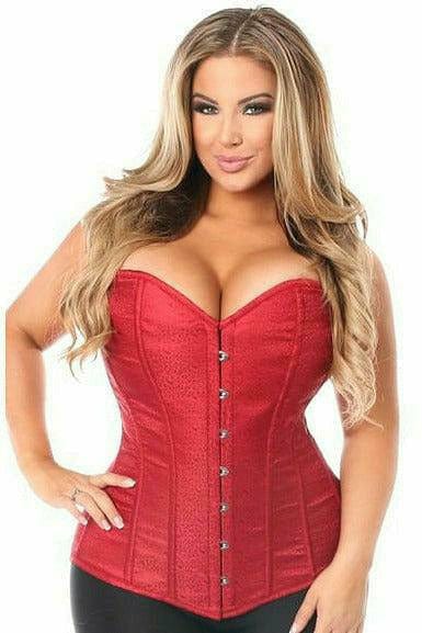 Sexy Wine Brocade Corset Musotica.com