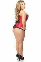Sexy Wine Brocade Corset Musotica.com