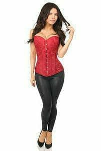 Sexy Wine Brocade Corset Musotica.com
