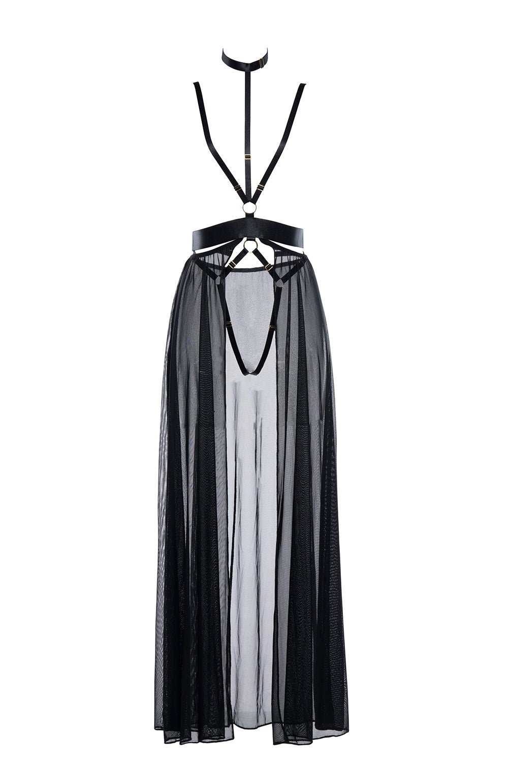 Airy Sheer Harness Skirt Dress Musotica.com