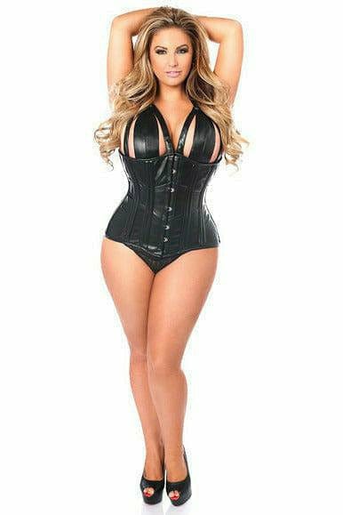 Deluxe Faux Leather Steel Boned Underbust Corset Musotica.com