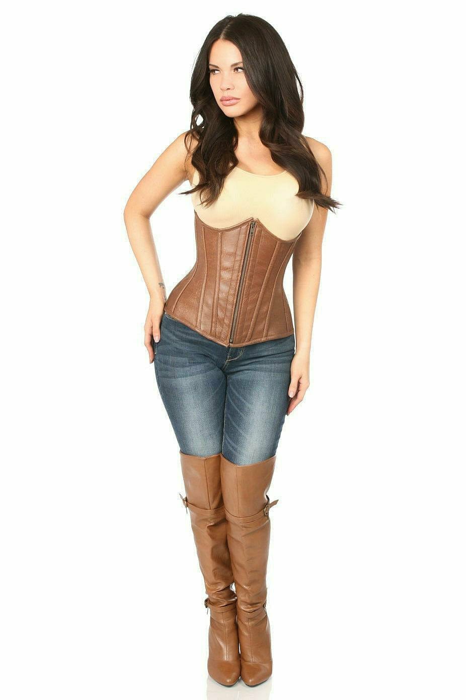 Deluxe Faux Leather Underbust Corset Musotica.com