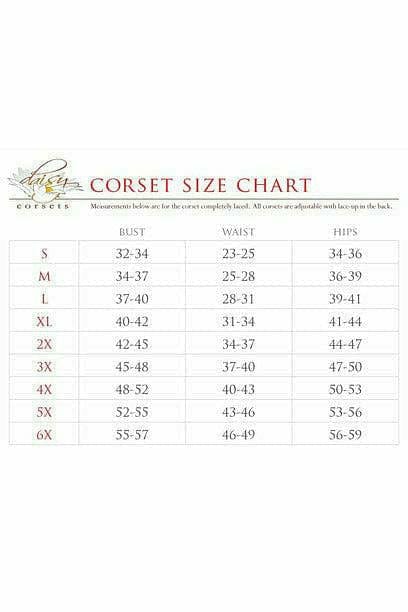 Deluxe Lace-Up Steel Boned Over Bust Corset Musotica.com