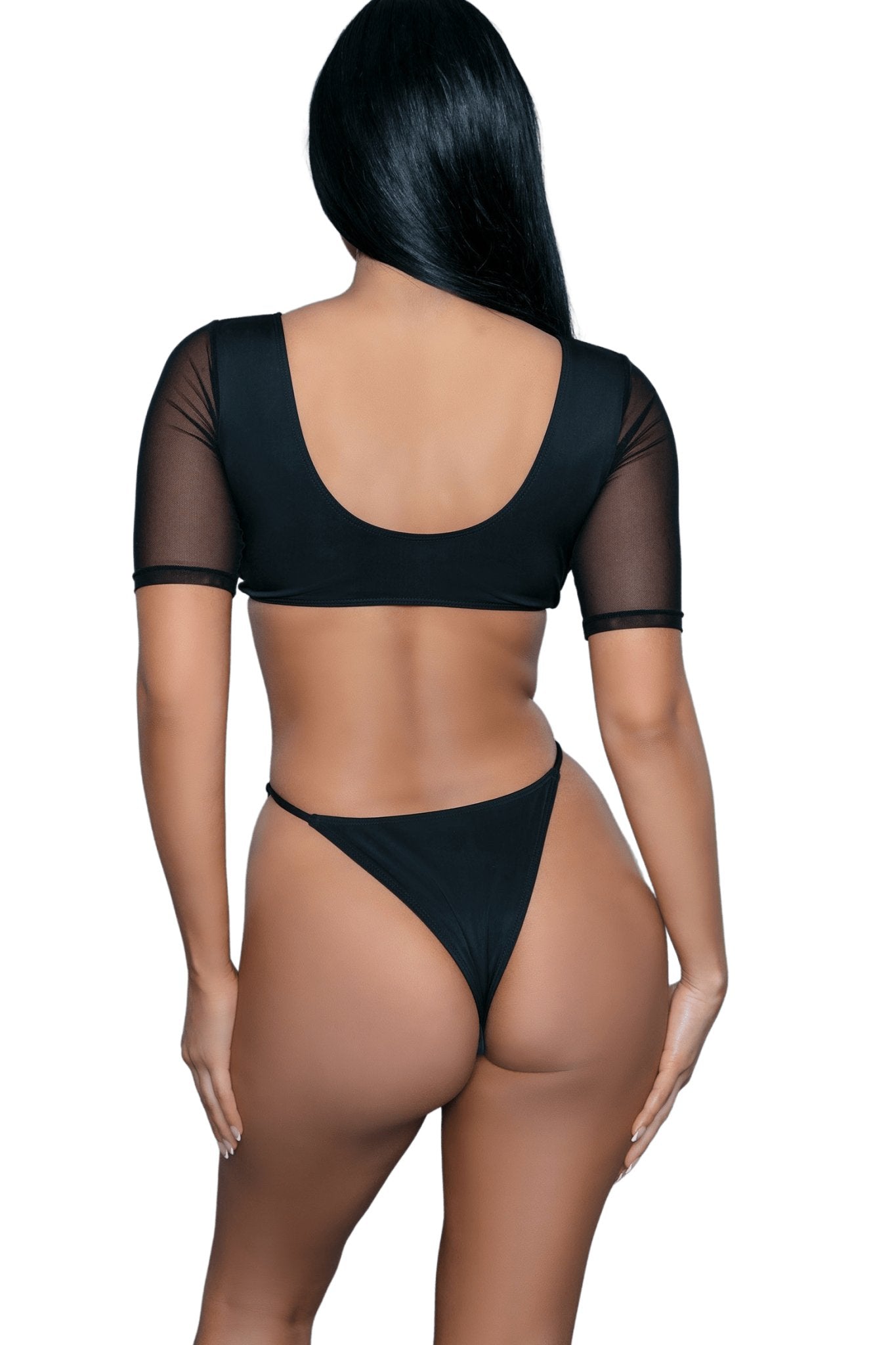 Diva Mesh Sleeved One Piece Swimsuit Musotica.com