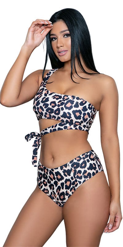 High Waist Leopard Print Bikini Musotica.com