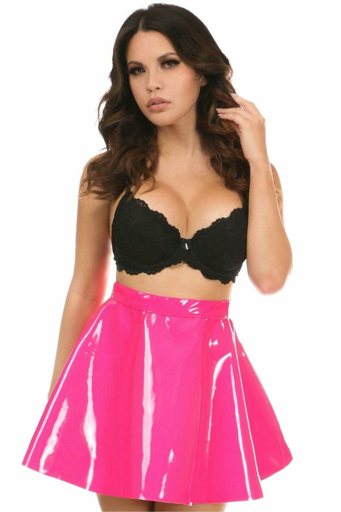 Hot Pink Patent Skirt Musotica.com