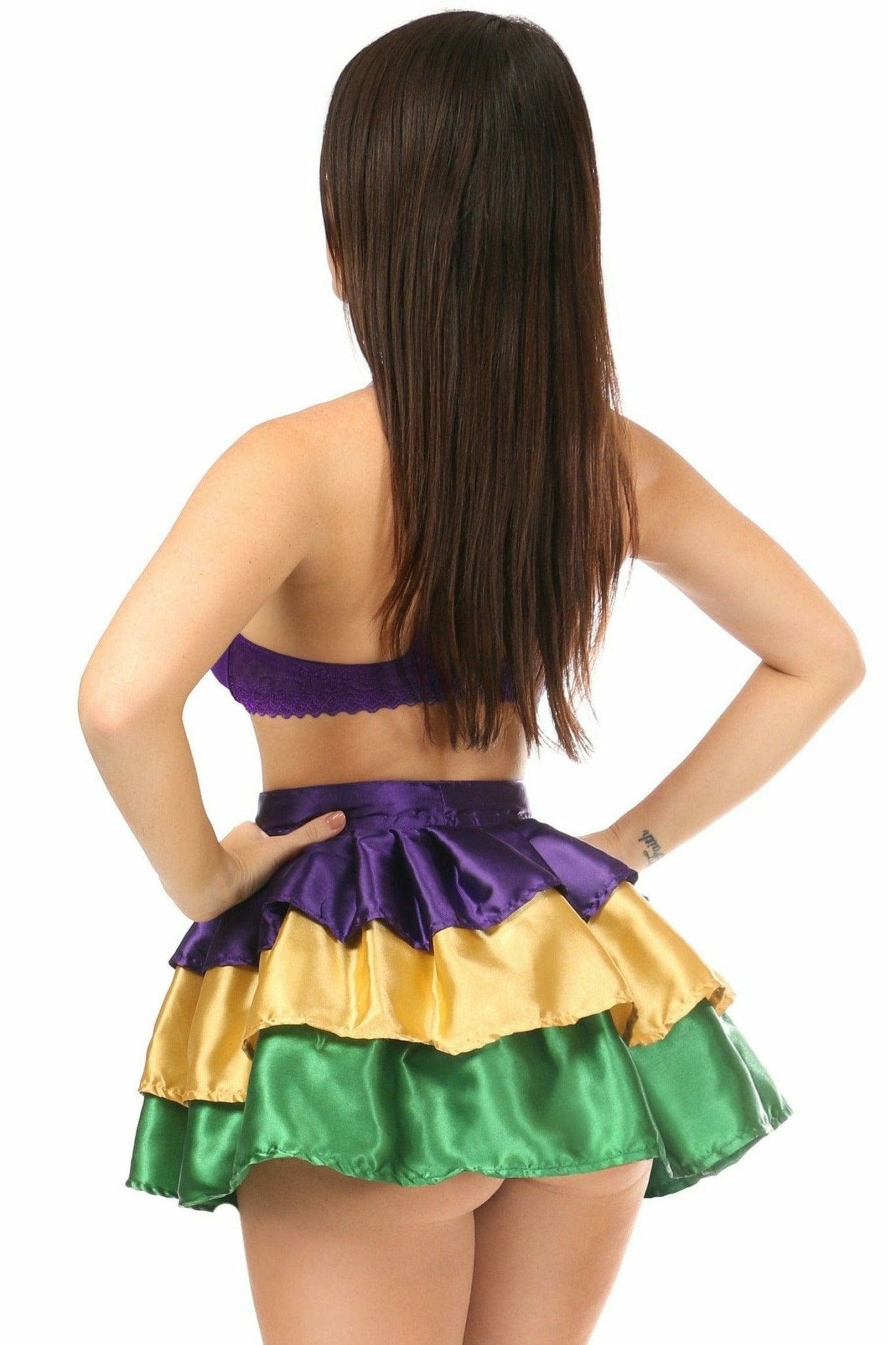 Mardi Gras Satin Wrap Skirt Musotica.com
