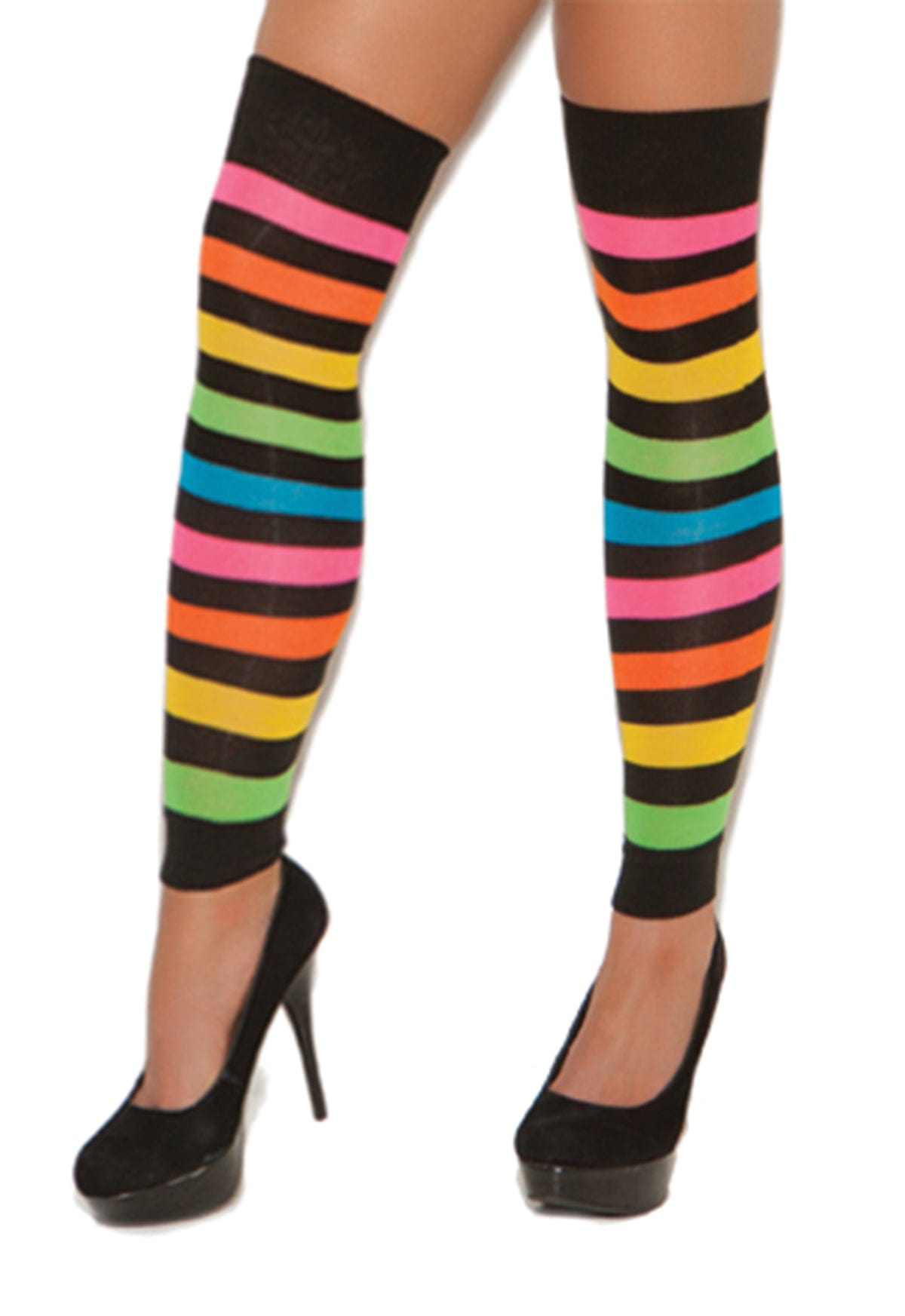 Neon Striped Leg Warmers