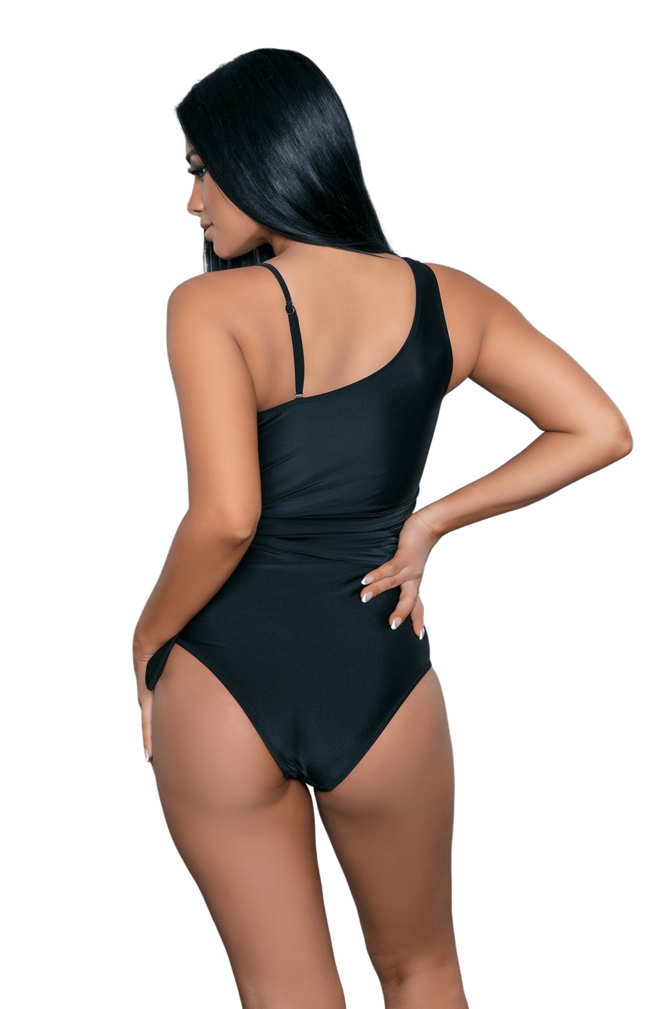 Off Shoulder Seduction Black Swimsuit Musotica.com