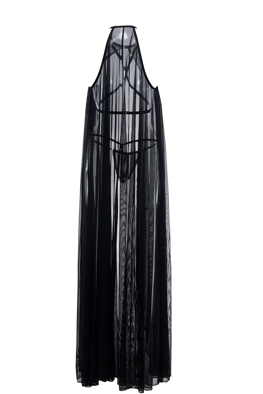 Open Shoulder Sheer Maxi Cape Musotica.com