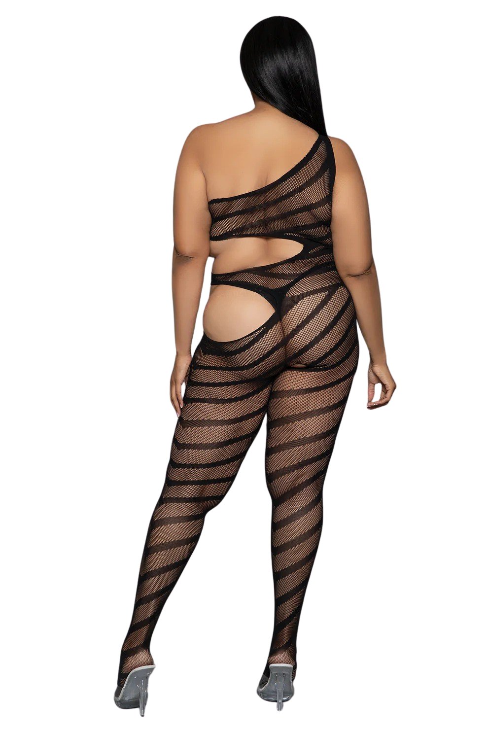 Plus Size Cutaway Design Bodystocking Musotica.com