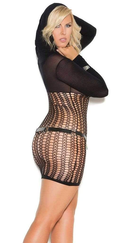 Queen Size Lucky 7s Hooded Mini Dress Musotica.com