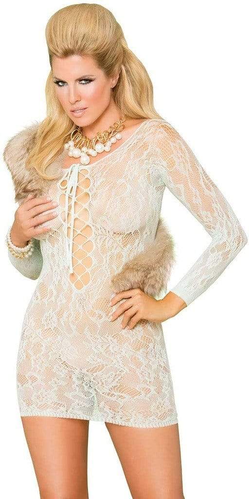 Queen Size Seduction Loose Shoulder Lace Dress Musotica.com