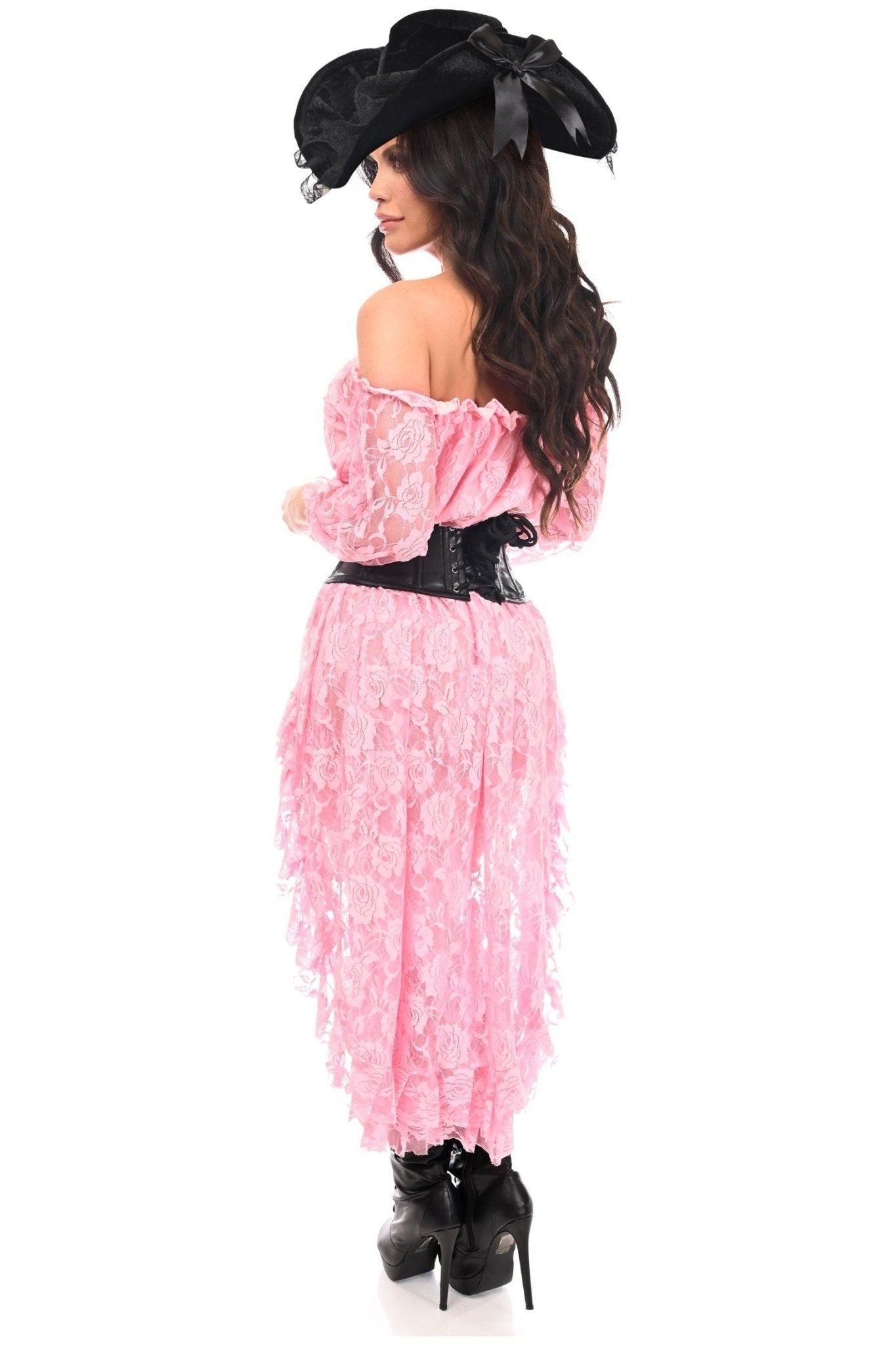 Rosy Buccaneer 4 PC Deluxe Pirate Costume Set Musotica.com