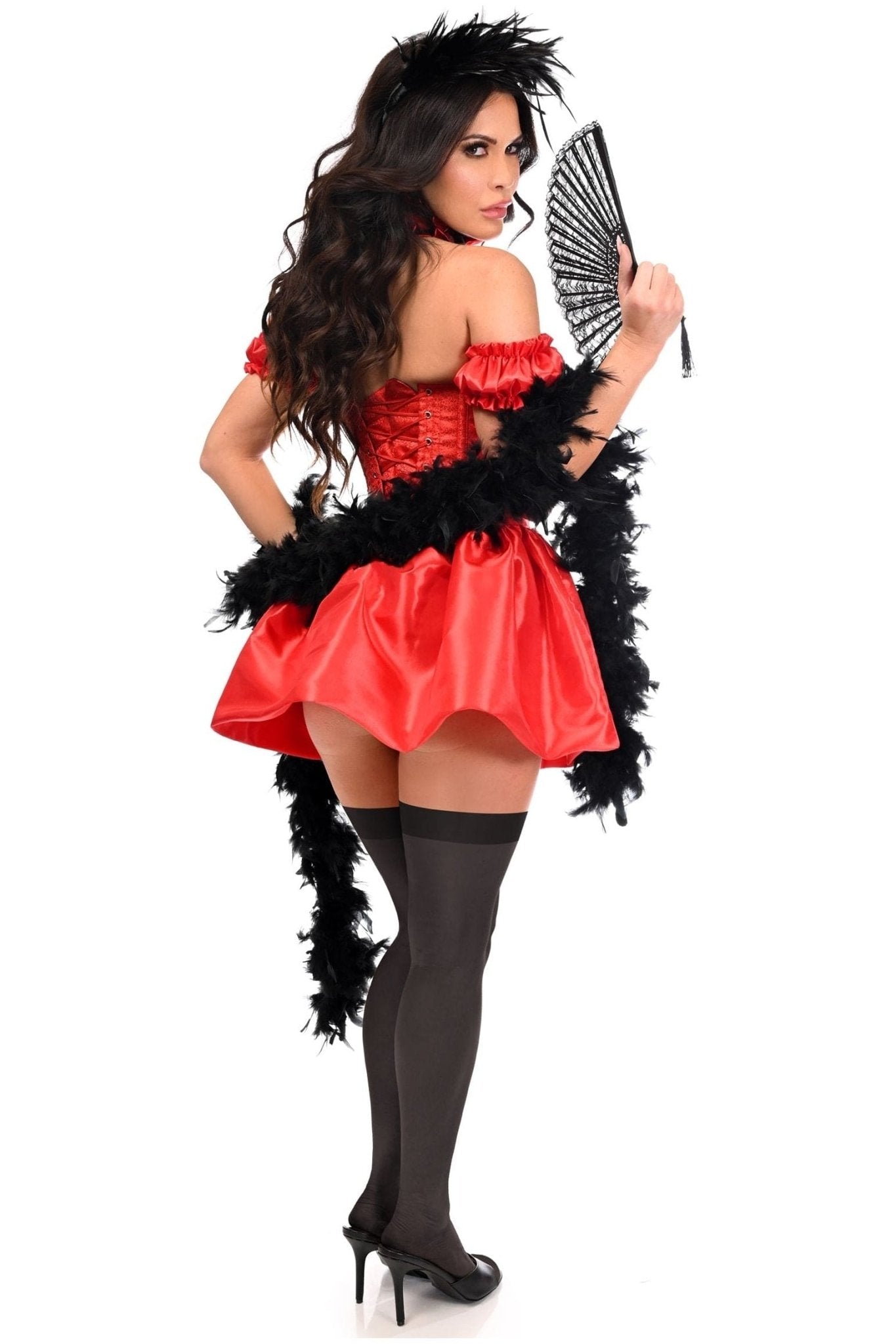 Seductive 5 PC Corseted Saloon Dress Costume Musotica.com