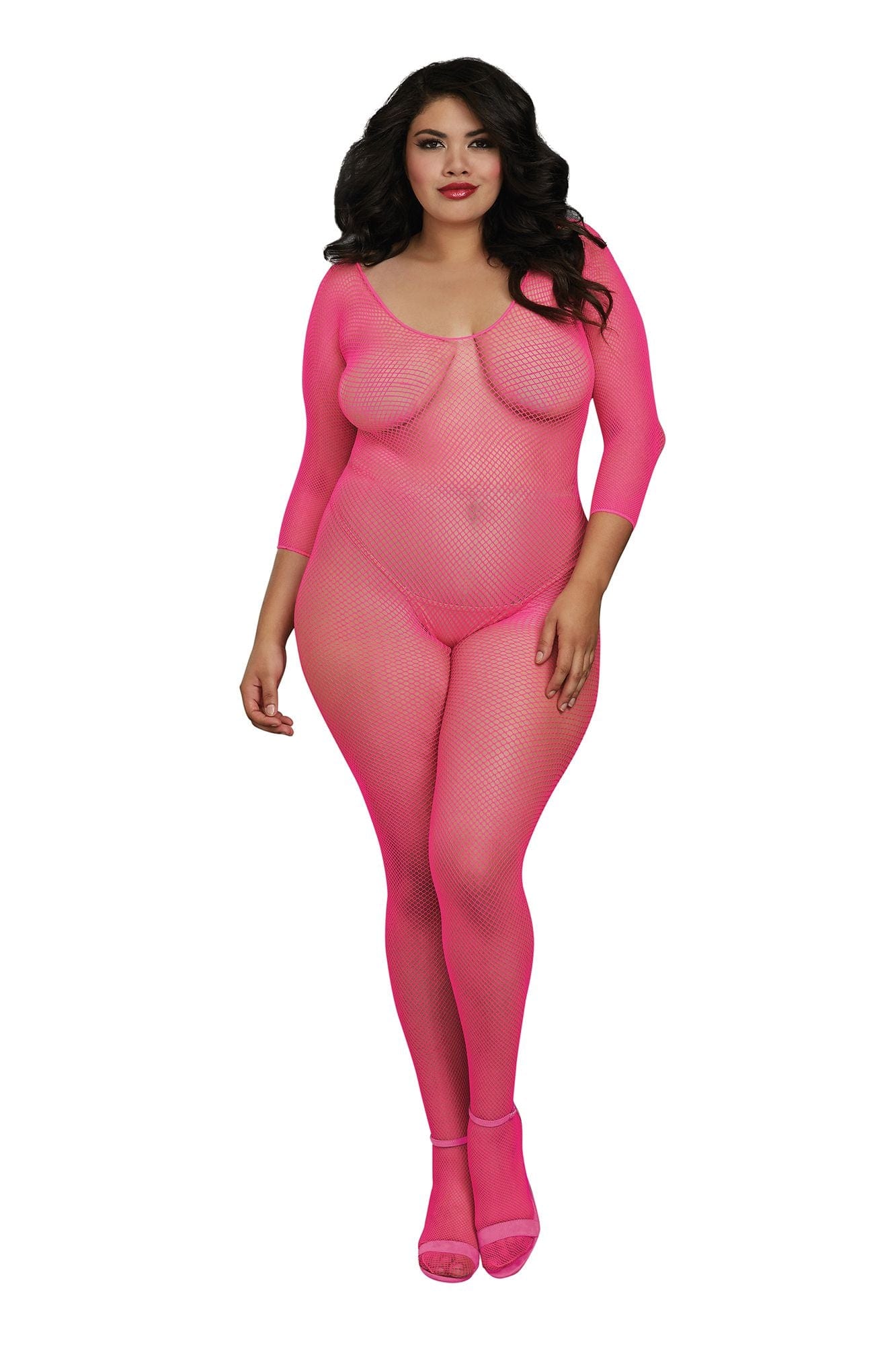 Seductive Full Body Fishnet Bodystocking with Long Sleeves Musotica.com