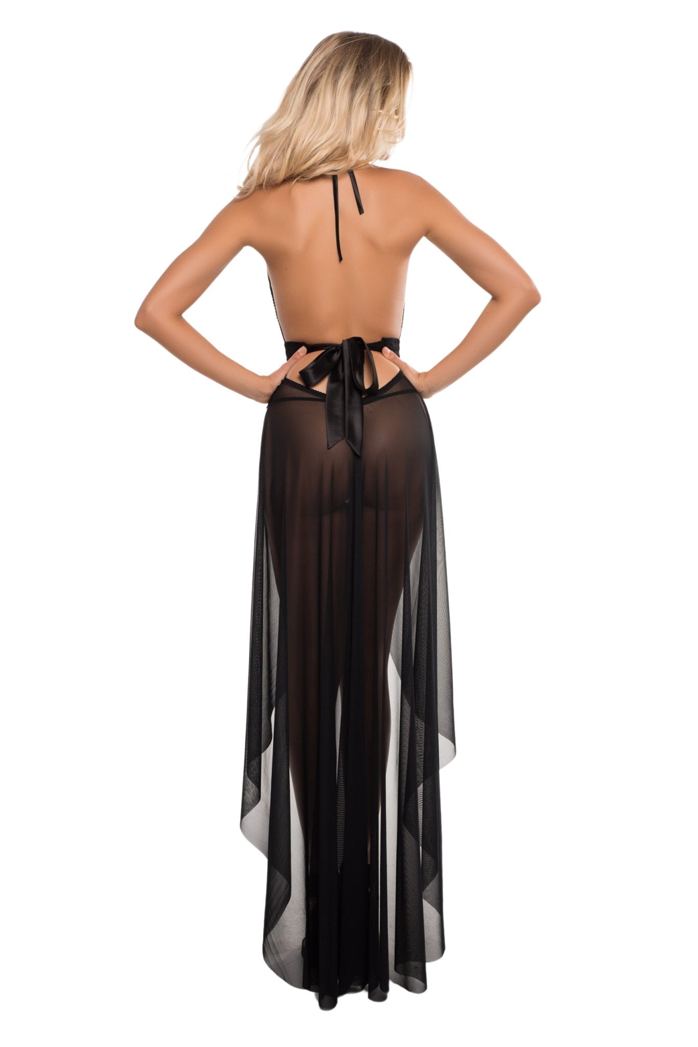 Seductively Shadowed Lace Ribbon Nightdress Musotica.com