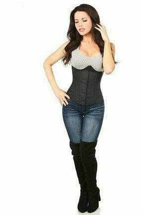 Sexy Black Cotton Underbust Corset Musotica.com