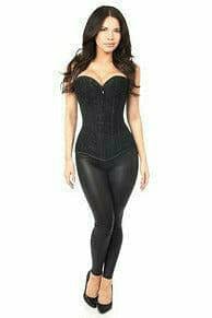 Sexy Black Lace Front Zipper Corset Musotica.com