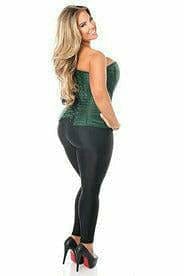 Sexy Dark Green Brocade Corset Musotica.com