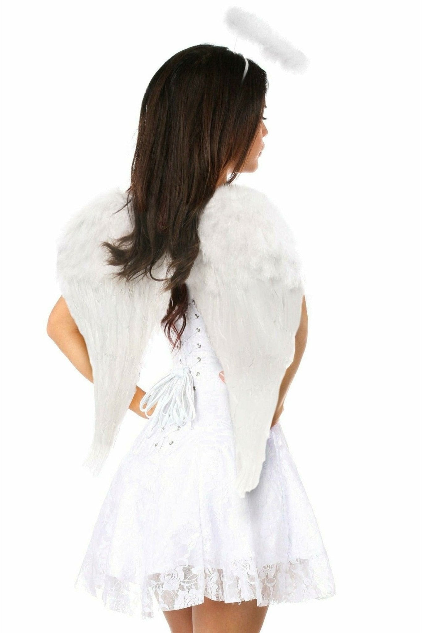 Sexy Deluxe 3 Piece Innocent Angel Corset Halloween Costume Musotica.com
