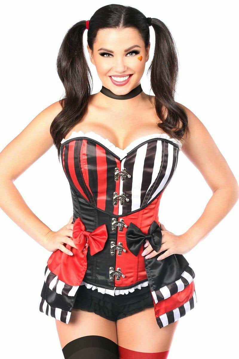 Sexy Deluxe 3 Piece Jokester Villian Corset Halloween Costume Musotica.com