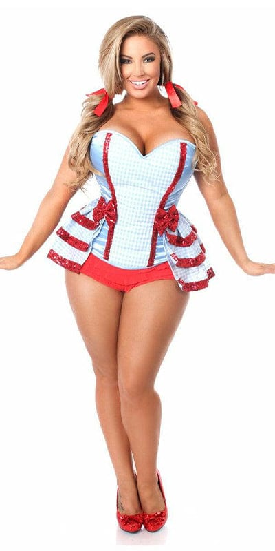 Sexy Deluxe 3 Piece Kansas Girl Corset Halloween Costume Musotica.com