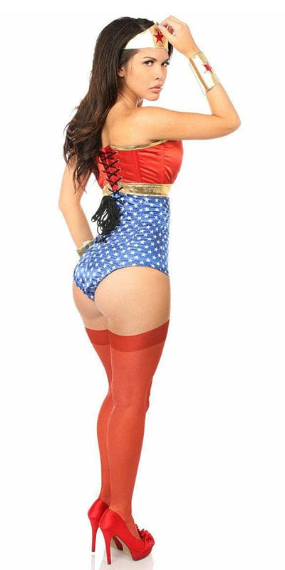 Sexy Deluxe 3 Piece Sexy Superhero Halloween Costume Musotica.com