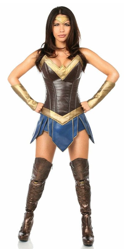 Sexy Deluxe 3 Piece Warrior Woman Halloween Costume Musotica.com