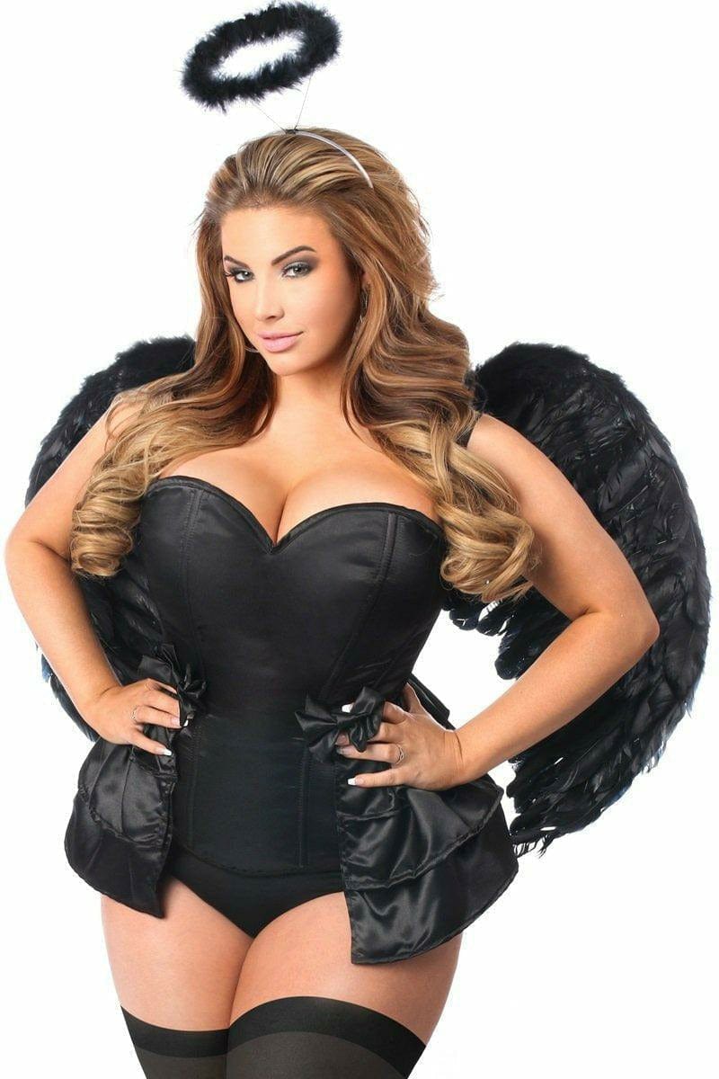 Sexy Deluxe 4 Piece Angel of Darkness Corset Halloween Costume Musotica.com