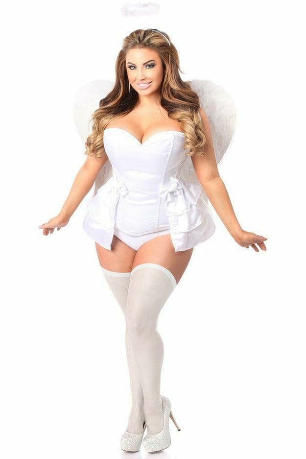 Sexy Deluxe 4 Piece Angelic Corset Halloween Costume Musotica.com