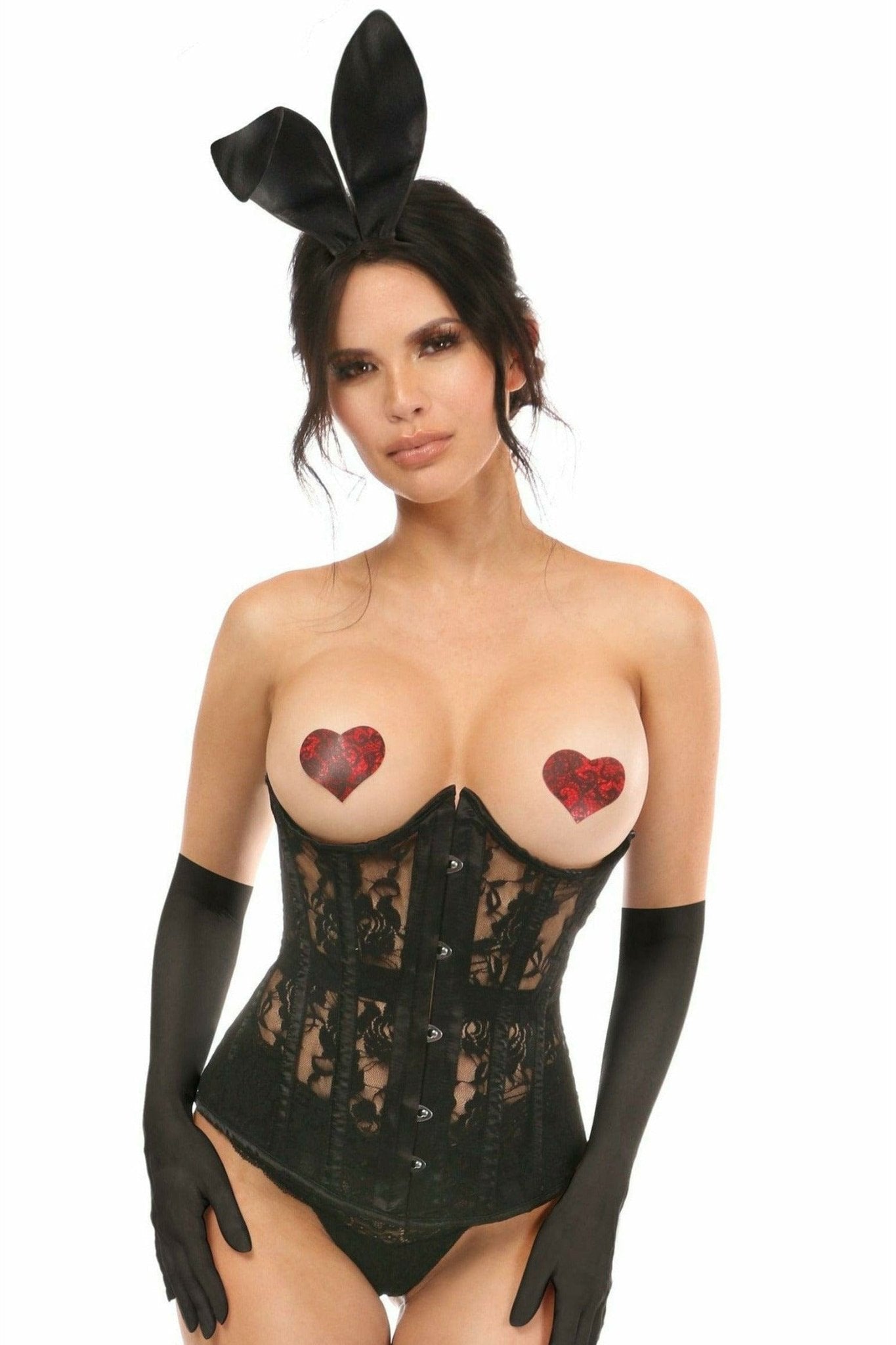 Sexy Deluxe 4 Piece Daring Bunny Corset Halloween Costume Musotica.com